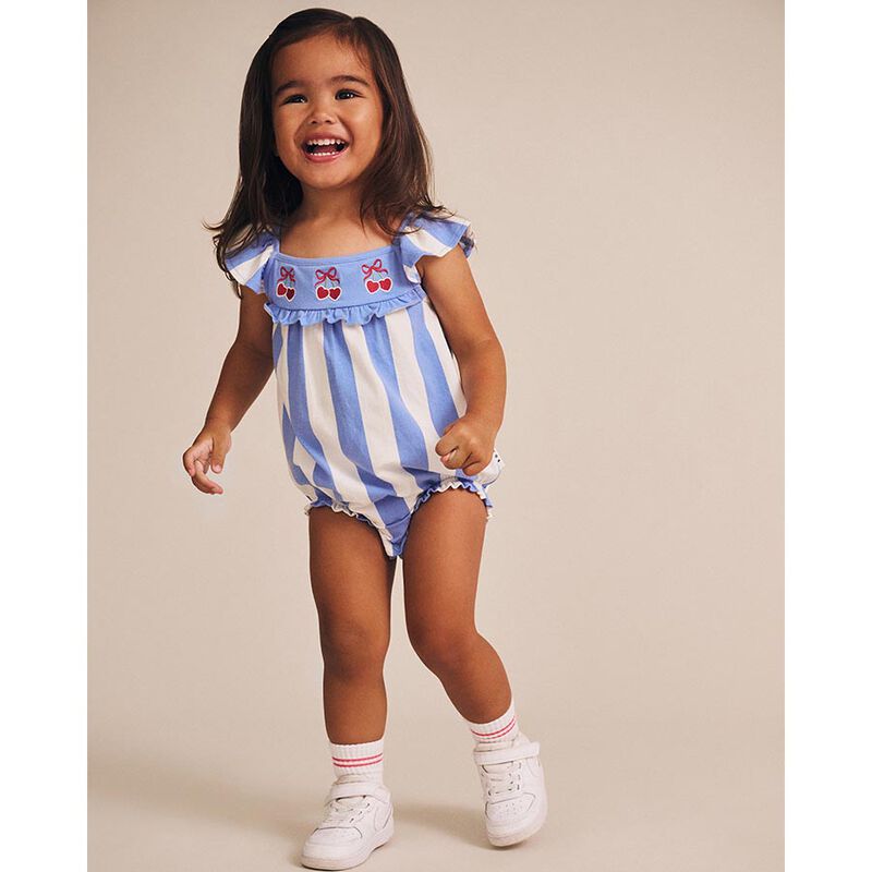 Huxbaby Seaside Cherry Stripe Playsuit image number 3